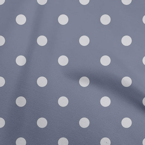 oneOone Rayon Dusty Blue Fabric Polka Quilting Supplies Print Sewing Fabric By The Yard 56 Inch Wide