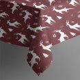 thumbnail image 3 of Red Christmas Deer Pattern Rectangle Tablecloth 60"x84",Waterproof Polyester Rectangle Table Cloth, Wipeable Spillproof Polyester Tablecloth for Dining, Camping, Indoor and Outdoor, 3 of 5