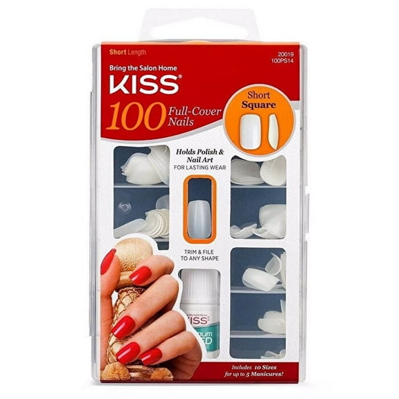 Kiss False Nails Square Tip 100PS14 100pcs