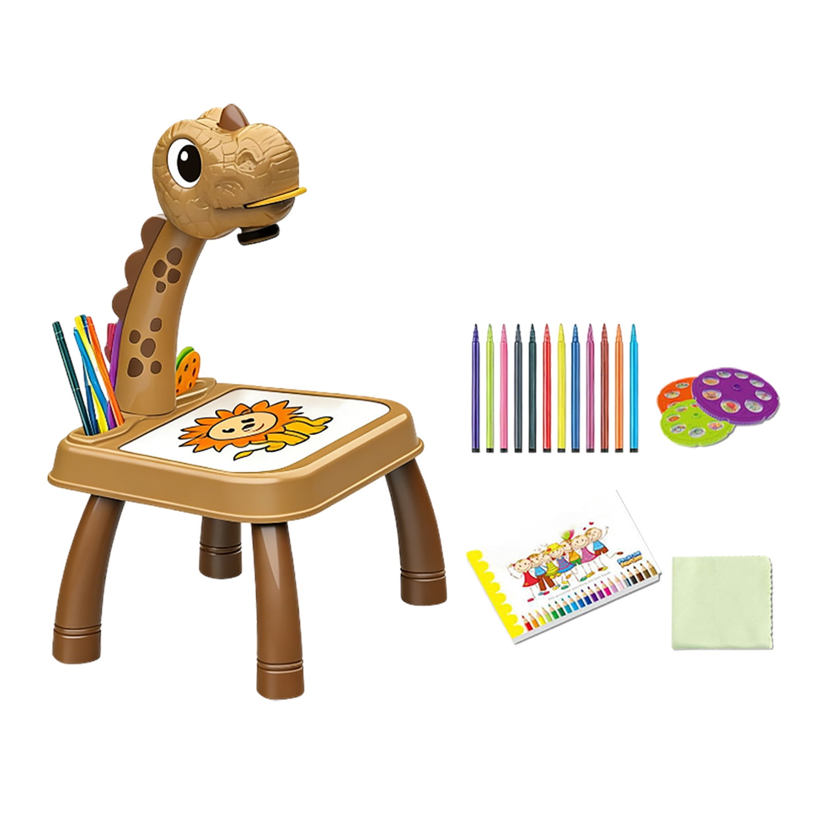Drawing Projector, Smart Painting Table with Light and Music, Portable Desktop Doodle Board Erasable Tracing Sketching Set, Birthday Gift for Artist, Complete Tool Kit Box for Home Use