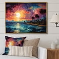 thumbnail image 1 of Designart Large Palms & Palm Trees framed wall Art, Colorful Bold Palm Trees horizon I , Palms & Palm Trees framed wall art decor, Multi-Color Traditional Gold framed wall art, Gold Frame, 1 of 5