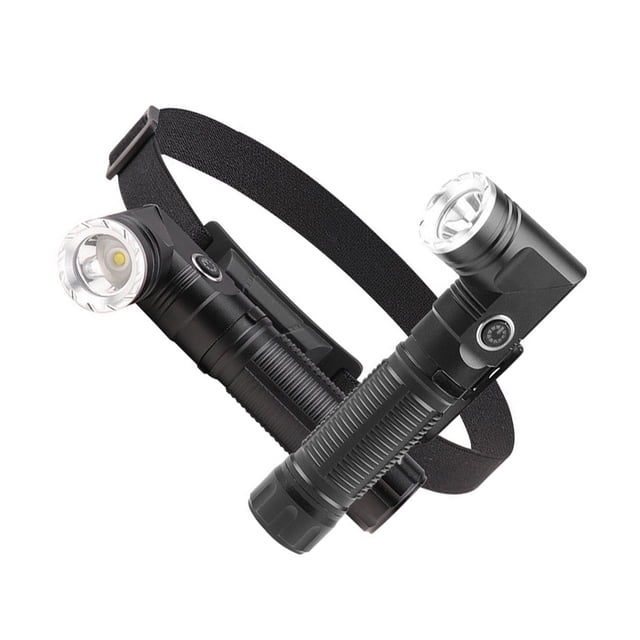 tredstone Lampe de Poche LED Deux en un, Batterie Rechargeable par USB, Rotation Réglable à 90 Degrés