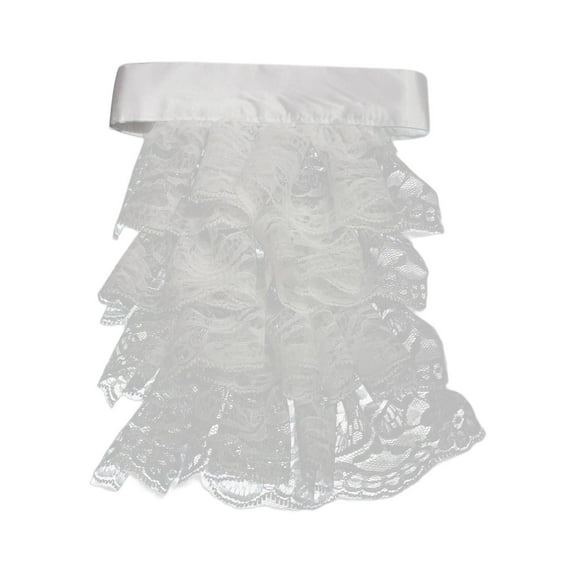 Milageto Ruffle Collar Costume Half Shirts False Collar Detachable Collar Women 4 Tier