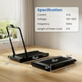 thumbnail image 3 of Superfit 3-in-1 Folding Treadmill with Smart Apps Remote Control LED Display and Speakers Black, 3 of 10