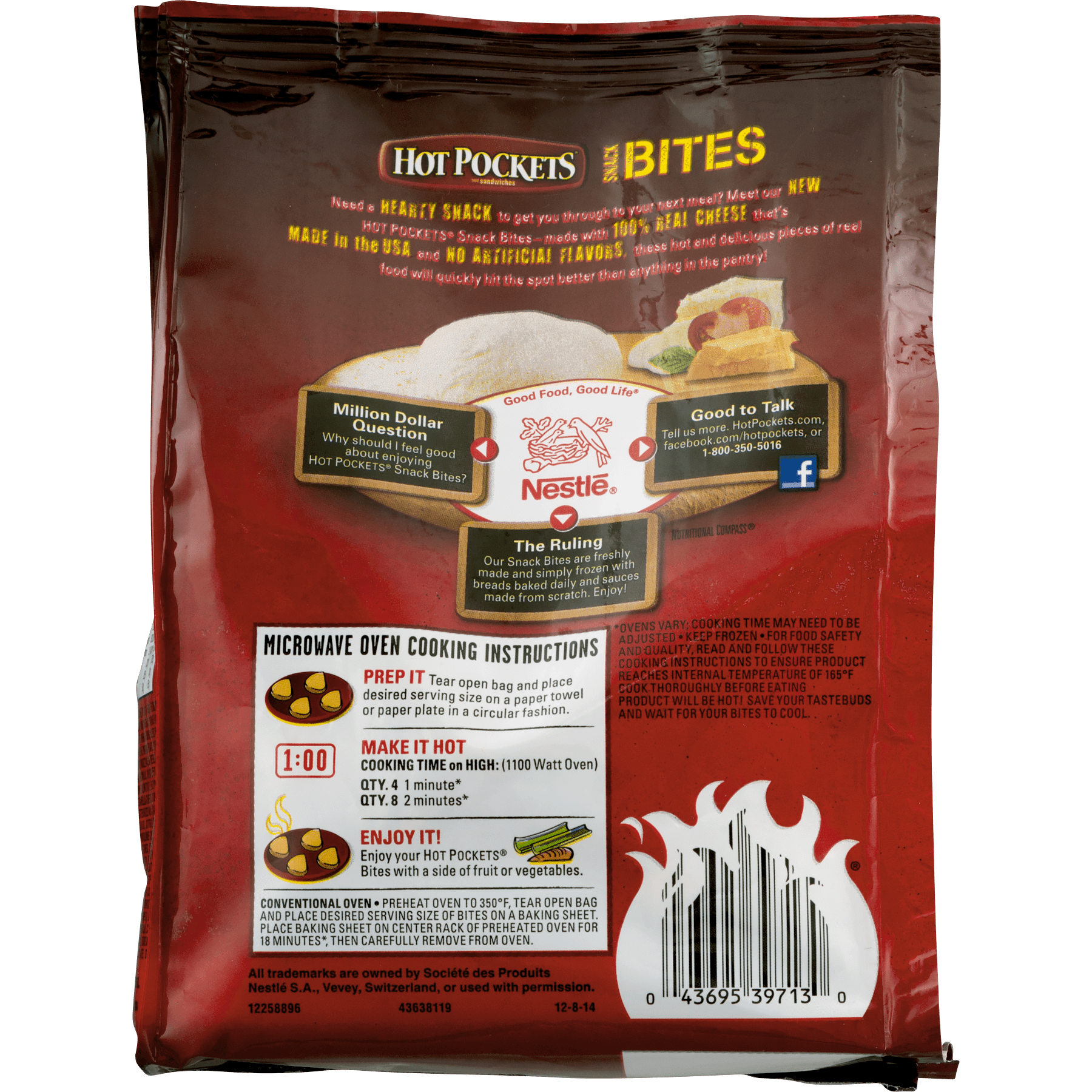 Hot Pockets Snack Bites Four Cheese Pizza 9 25 Oz