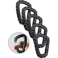 thumbnail image 4 of Pack of 5 plastic carabiners - Black - D-shaped, 4 of 5