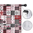 thumbnail image 4 of Blackout Kids Curtains,Red Ethnic Geometric Patchwork Pattern Childrens Insulated Curtains Set Of 2,Bedroom Essentials,Toddler Room Decor 52x63in(132x160cm), 4 of 5