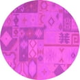 thumbnail image 1 of Ahgly Company Indoor Round Patchwork Pink Transitional Area Rugs, 4' Round, 1 of 4