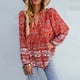 thumbnail image 1 of Blusa suelta de verano para mujer Nikou Camisas bohemias con estampado floral manga larga, 1 of 6