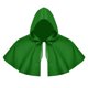 thumbnail image 1 of Capa de Halloween, capa de cosplay, capa corta, disfraz, capa con capucha, poncho, medieval Verde, 1 of 9