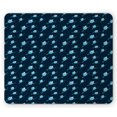 thumbnail image 1 of Elf Mouse Pad, Flying Fairytale Elves with Wands, Rectangle Non-Slip Rubber Mousepad, Dark Blue Aqua, by Ambesonne, 1 of 2