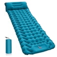 thumbnail image 1 of Greeniant Almohadilla para dormir autoinflable, almohada incorporada, colchón doble impermeable, cojín para dormir con bolsa de almacenamiento, viaje carpas Azul Greeniant OD020052-02B, 1 of 6