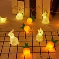 thumbnail image 6 of MOQLOM Easter Bunny Carrot String Lights, 9.8Ft 30 LED String Lights USB Operated, Easter Decor Spring Rabbit Fairy Lights for Home Easter Basket Eggs Party, 6 of 6