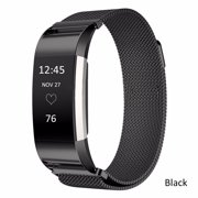 Grtsunsea Magnetic Stainless Steel Metal Fashion Colorful Replacement Wristband Strap For Smart Watch Fit bit Charge 2