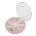 thumbnail image 6 of Unique Bargains 1 Pc Pill Case 7 Grid Round Pill Box Pink, 6 of 6