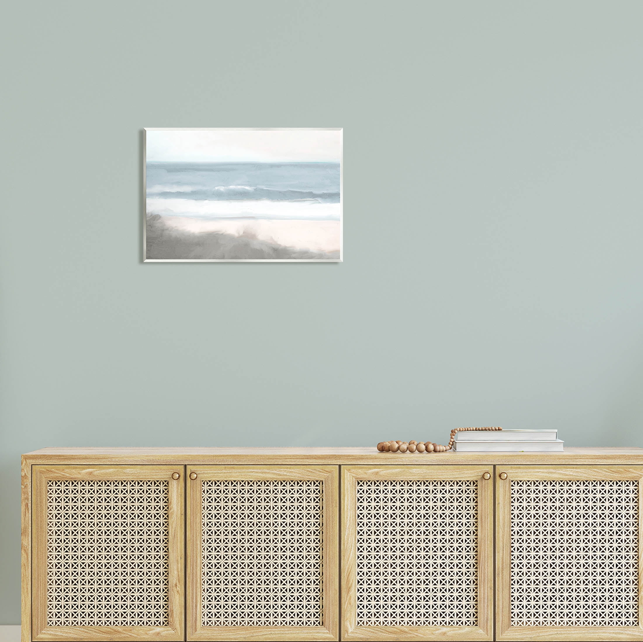 Stupell Industries Rolling Beach Waves Foamy Shoreline Graphic Art Unframed Art Print Wall Art, Design by Kim Allen