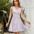 thumbnail image 7 of Textures Glitter Foil Confetti And Metal Rainbow Gradient Dress Summer Street Style Dresses Female Sleeveless Printed Sundress, 7 of 7
