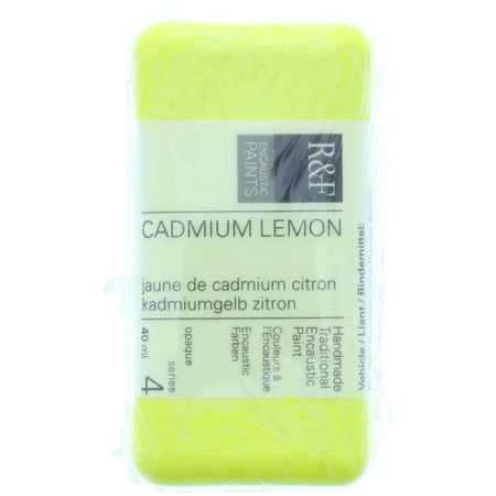 UPC: 0836943000407 | R&F Handmade Paints Encaustic Paint Cake  40ml  Cadmium Lemon