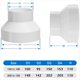 thumbnail image 5 of Reductor de Conducto de 8 A 6 Pulgadas, Adaptador de Conducto Reductor de PVC de 8 A 6, Reductor de Conducto/Reductor para de Ventilación HVAC de Tienda de Cultivo, 5 of 5