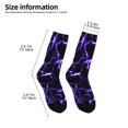 thumbnail image 2 of Zufioo Galaxy Lightning Print Children's Mid-tube Socks, Contrast Color High Elastic Sports Socks - Sweat-absorbent, Warm, Suitable for Children Aged 6-10, 2 of 5