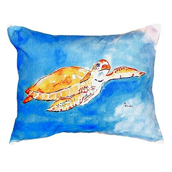 Betsy Drake NC156 16 x 20 in. Brown Sea Turtle No Cord Pillow