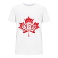 thumbnail image 2 of FRSASU Men's Canada Flag Print T-Shirt Maple Leaf Graphic Canadian Pride Patriotic Short Sleeve Crew Neck T-shirts White-I, 2 of 4