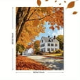 thumbnail image 3 of Autumn Fall Foliage House Canvas Wall Art Print，Suitable for Living Room， Bedroom， Dining Room， Office， Hallway Decoration., 3 of 8