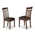 thumbnail image 4 of Pemberly Row Antique 3-piece Dining Set with Leather Seat in Mahogany, 4 of 6