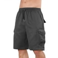 thumbnail image 3 of Bxsruta Men's Elastic Waist Drawstring Casual Shorts with Multiple Pockets for Outdoor Comfort and Daily Wear, 3 of 7