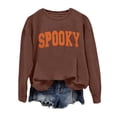 thumbnail image 6 of ibiyuan Halloween Sweatshirts for Women Crewneck Trendy Halloween Shirts Women Spooky Season Pumpkin Ghost Cotton Sweater Long Sleeve Pullover Top Halloweens Outfits, 6 of 7