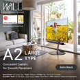 thumbnail image 4 of WALL A2 Large Type | Japanese Rolling Portable Free-Standing 45-80 Inch Universal Big Screen TV Stand with Concealed Caster Wheels | Satin Black, 4 of 4