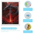 thumbnail image 3 of Diamond Art Kit for Adults, Fiery Dragon Sword Fantasy Scene Diamond Painting for Adults Beginners, 5D DIY Diamond Art Painting Kits, Colorful Diamond Painting Craft for Home Decor 12x16, 3 of 7