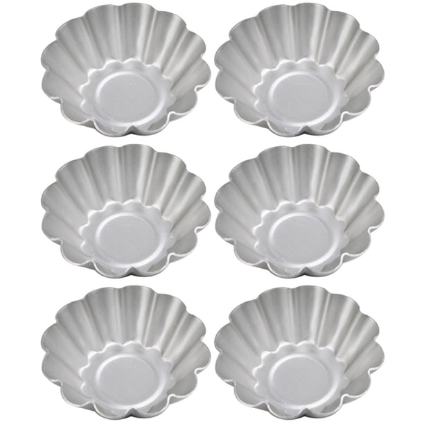 Molde de huevo de aleación de aluminio de 6 piezas moldes de flores antiadherentes para hornear moldes para hornear