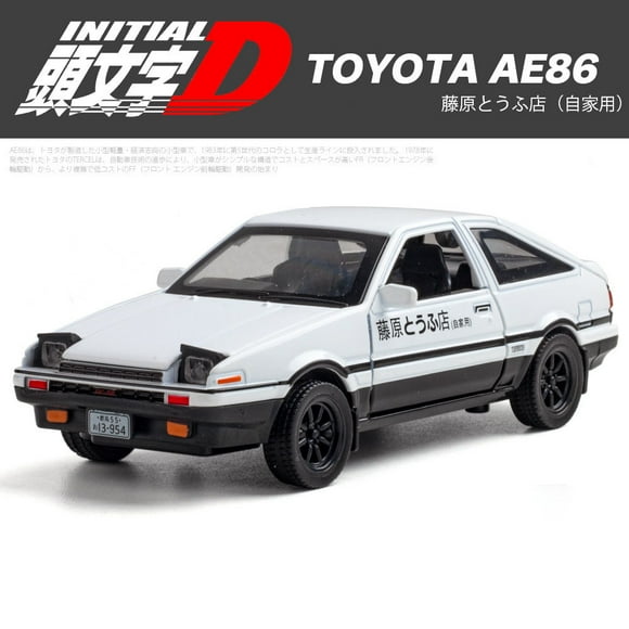 1/32 Initial D AE86 Modèles de Voitures en Alliage Jouets Modèle de Voiture en Alliage Moulé sous Pression à l'Échelle avec Lumière Son Jouets à Rétrofriction Cadeaux pour Garçons