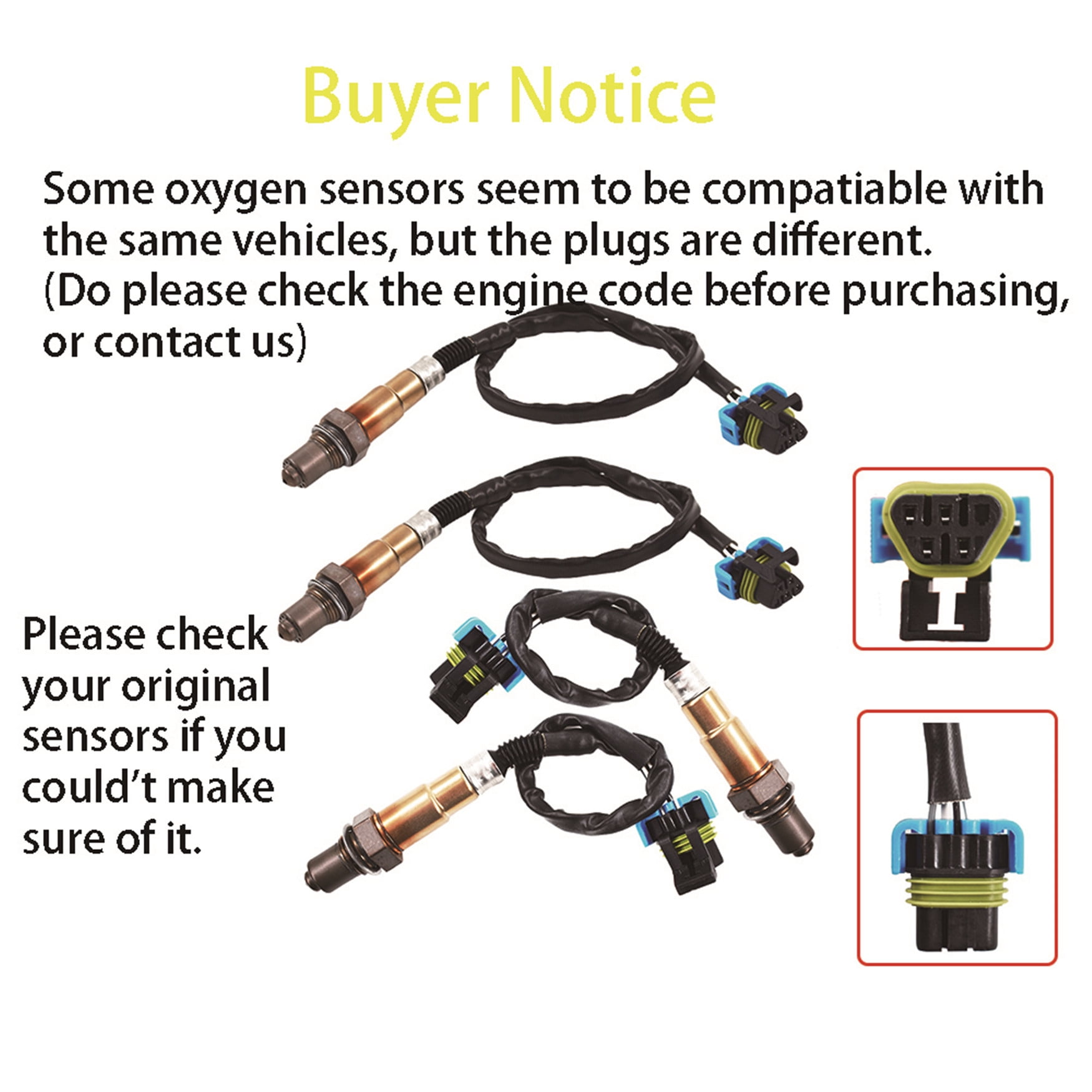 LABLT 4Pcs O2 Oxygen Sensor for 2011-2009 Chevrolet Traverse GMC Acadia Enclave V6-3.6L