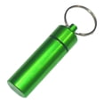thumbnail image 2 of Tnobhg Portable Sealed Jar Keychain Screw Lid Aluminum Alloy Waterproof Flat Bottom Hanging Mini Tablet Pill Storage Bottle Container Holder Key Ring, 2 of 8
