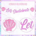 thumbnail image 6 of Let's Shellebrate Mermaid Birthday Decorations, Pink Purple Lets Shellebrate Banner with Fishnet Seashell Balloons, Under The Sea Ocean Birthday Party Supplies, 6 of 6