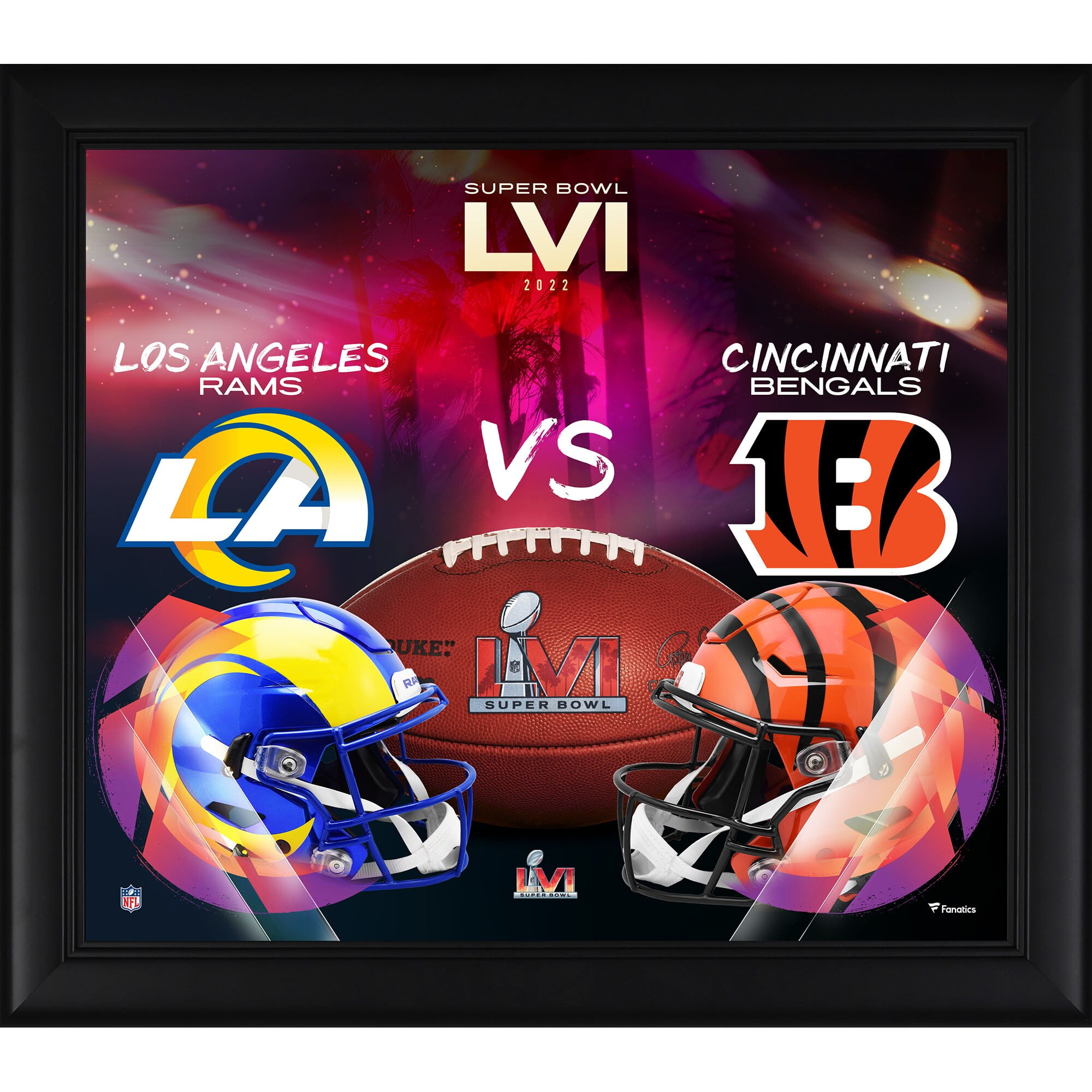 : Cincinnati Bengals vs Los Angeles Rams RawlingsSuper Bowl LVI  Match-Up White Panel Football - NFL Balls : Sports & Outdoors