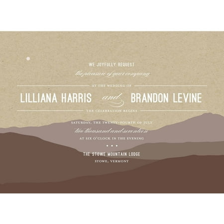 Ombre Mountains Standard Wedding Invitation