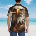 thumbnail image 4 of Susaid Funny Bald Eagle Print Short Sleeve Shirts Button Down Casual Shirts Summer Beach Aloha Button Down Short Sleeve for Men ,Large, 4 of 7
