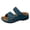 Blue, variant on Rokment Womens Comfortable Ortho Wedge Walking Sandals with Arch Support & Adjustable Bands Beach Casual Leather Platform Slip on Mid Heels Backless Slides Summer Beige Size 6.5