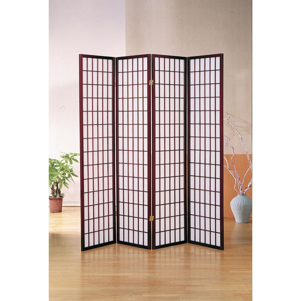 ORE International 70" 3-Panel Wood Screen Room Divider in Cherry