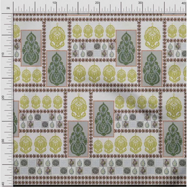 Soimoi Velvet Fabric Block Patchwork Panel Print Fabric by The Yard 58 Inch Wide