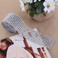 thumbnail image 2 of 2 Yardas/rollo Cinta Diamante para Recuerdo Fiesta 8 Filas Suministros para Manualidades DIY (plata), 2 of 8