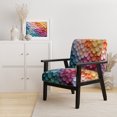 thumbnail image 2 of Designart "Décoration Murale Art Opt Spectre Harmonieux II" Fauteuil d'Appoint Moderne Multicolore - Fauteuil Moderne pour Chambre, 2 of 7
