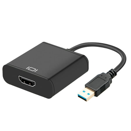 USB 3.0 to HDMI HD 1080P Video Converter Cable Adapter with Audio Output Multiple Monitors for Laptop HDTV TV PC with Windows XP / 10 / 8.1 / 8 / 7 [ NO MAC & VISTA (Best Wireless Hdmi Adapter)