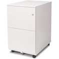 Mobile File 3Drawer Metal with Lock Key Sliding Drawer White