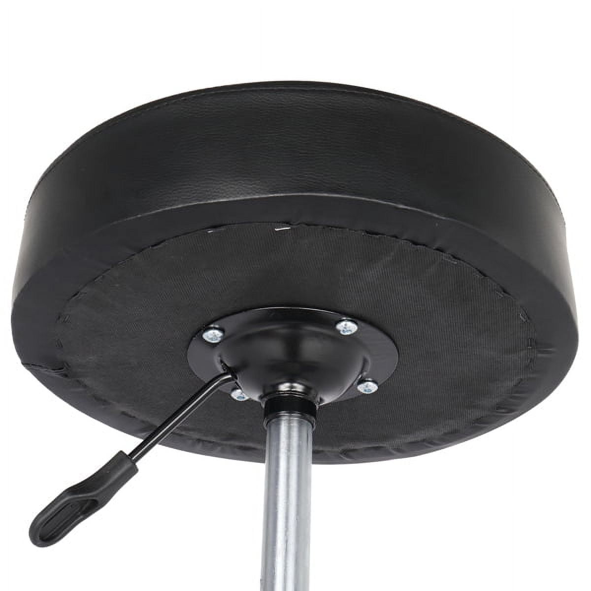 Alvantor Rolling Stool with 3.15 in Padded Round Seat, Adjustable Height and 360° Swivel, Black