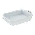 thumbnail image 4 of Staub Ceramic 4-pc Baking Pans Set, Casserole Dish with Lid, Brownie Pan, White, 4 of 9