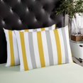 thumbnail image 4 of Geometric Vertical Stripes White Standard Size Pillow Cover, Pillowcase Protectors with Zipper, Breathable Decorative Throw Pillow Case Cover, Pillow Shams for Couch Sofa 20x26Inch, 4 of 7